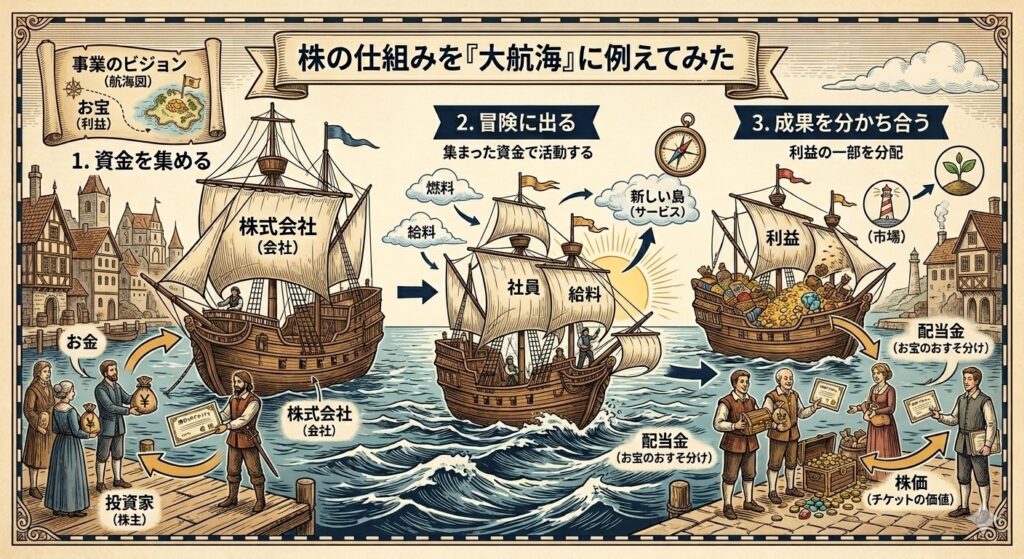 株の仕組みを、大航海で例えてみた
