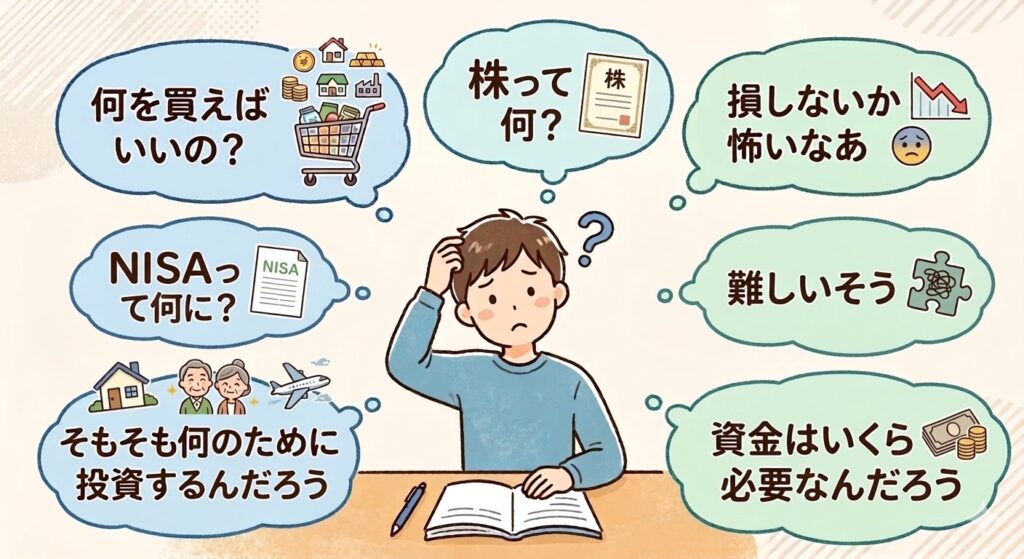 投資初心者が最初に悩むこと