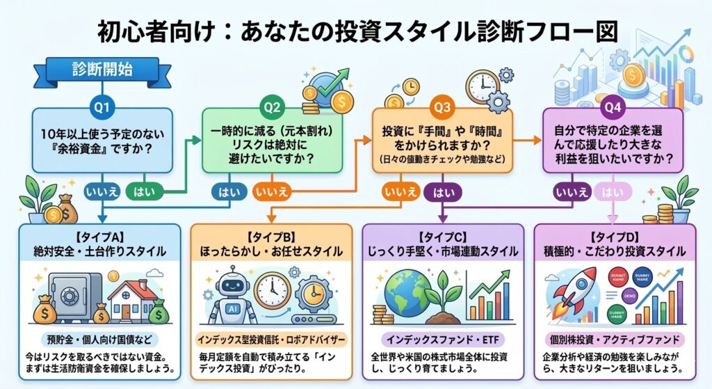 投資スタイル診断フロー図
