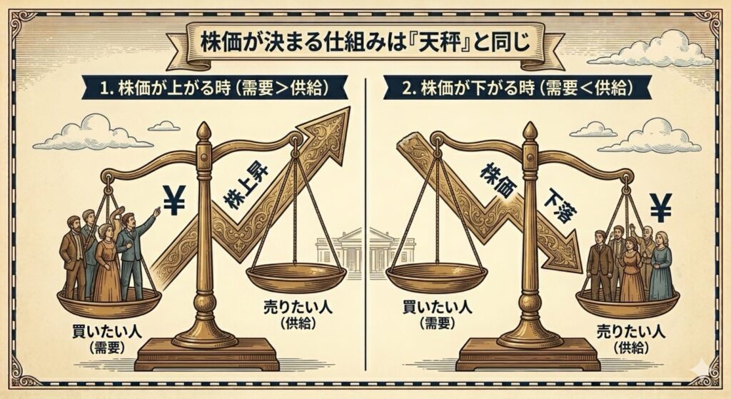 株価が決まる仕組み(需要と供給
)