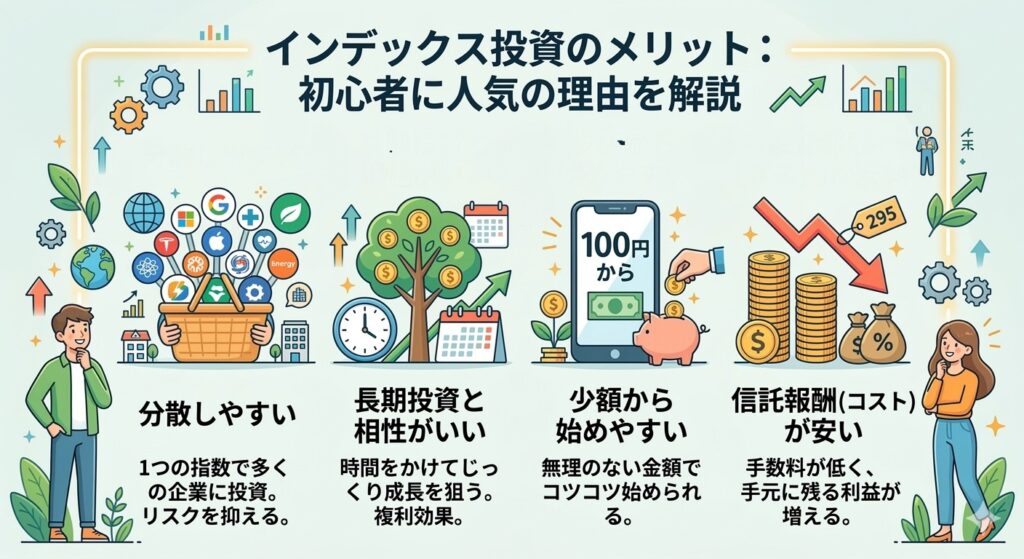 インデックス投資のメリット