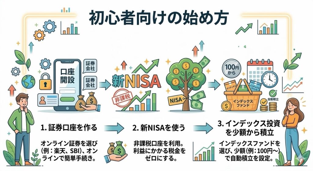 インデックス投資の初心者向けの始め方