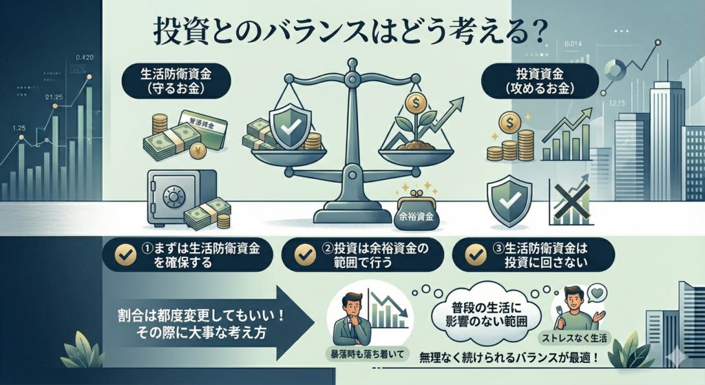 生活防衛資金と投資のバランス