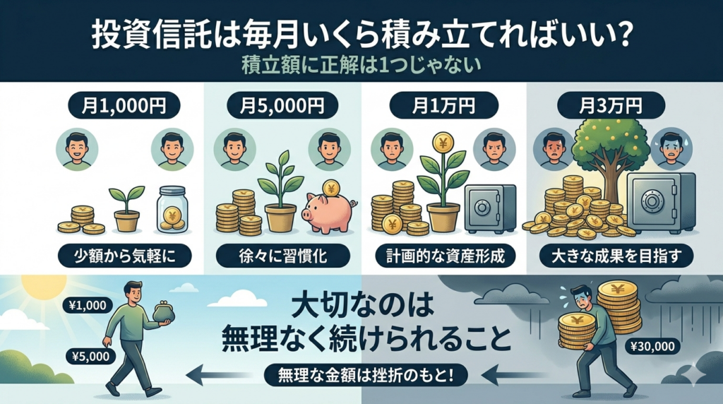 毎月いくらつみたてる?