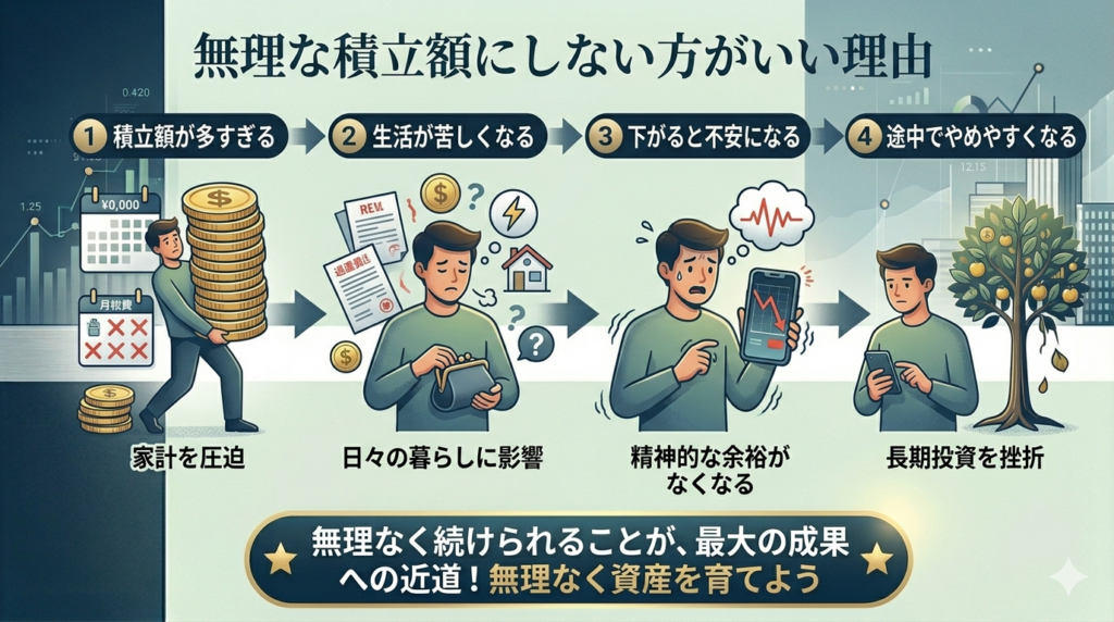 無理な積立額にしない方がいい理由