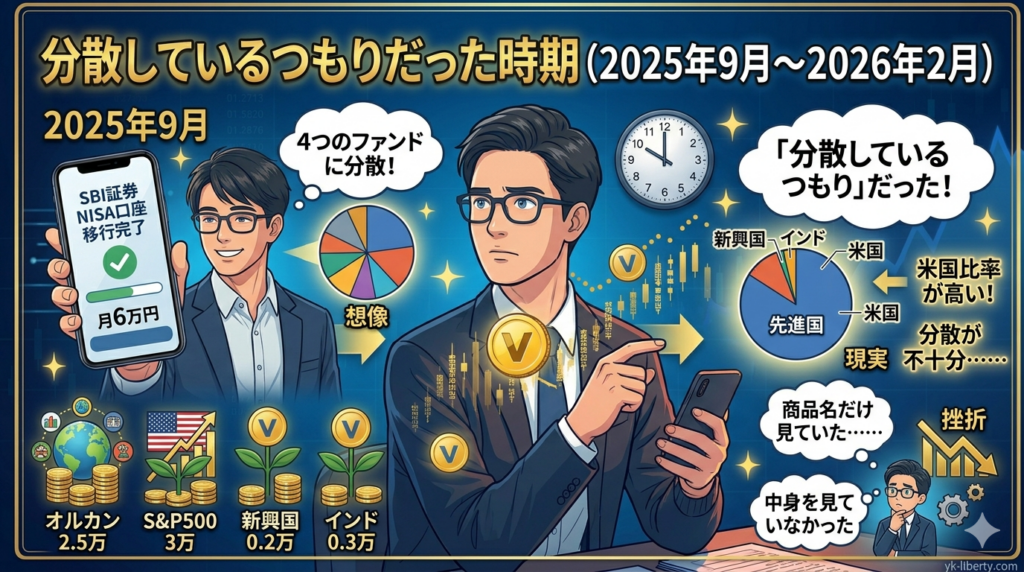 2025年から2026年の資産形成遍歴をまとめた画像
