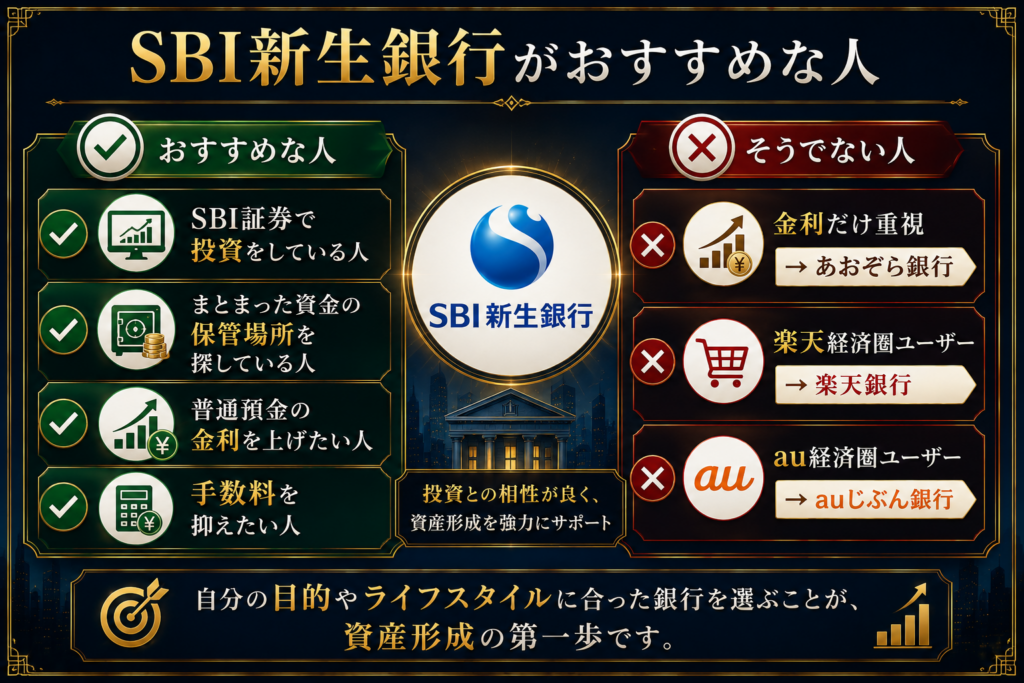 SBI新生銀行がおすすめな人
