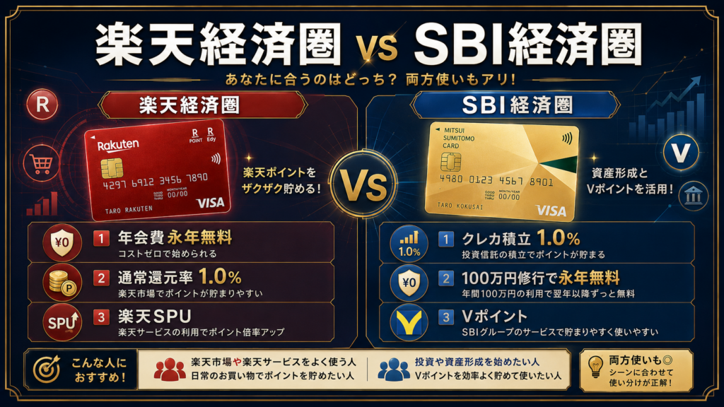楽天経済圏vsSBI経済圏