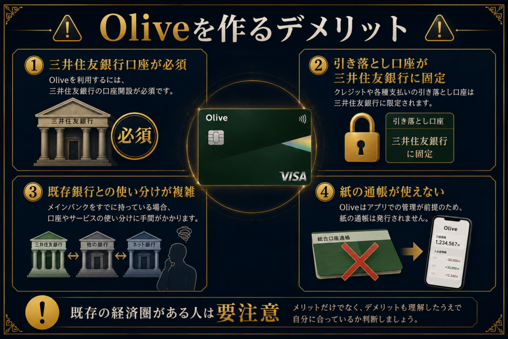 Oliveを作るデメリット
