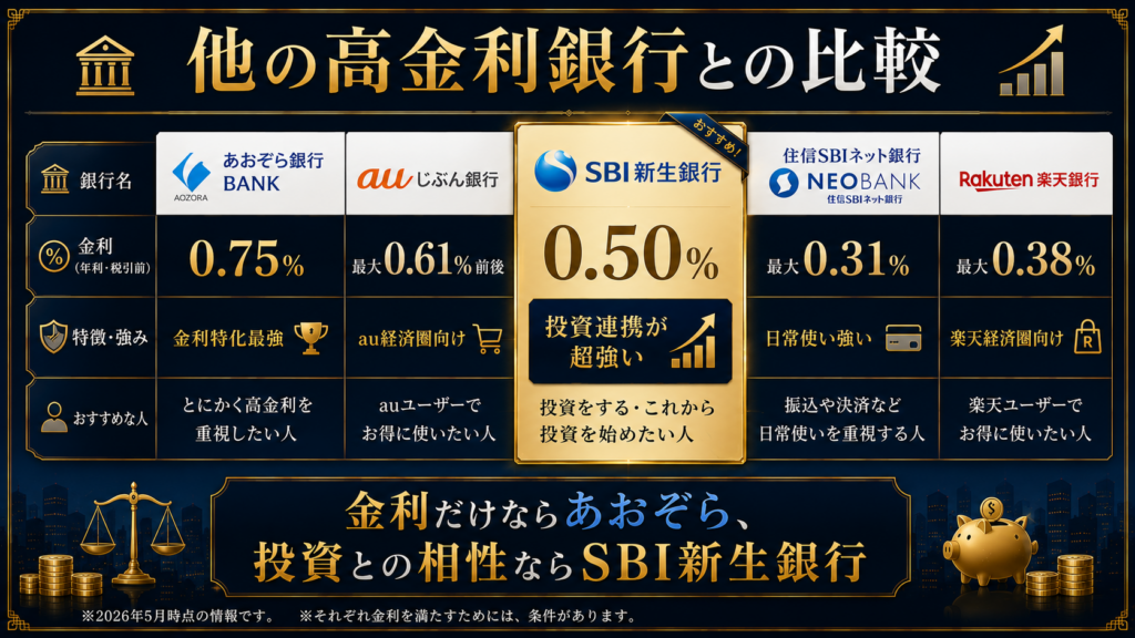 他の高金利銀行との比較