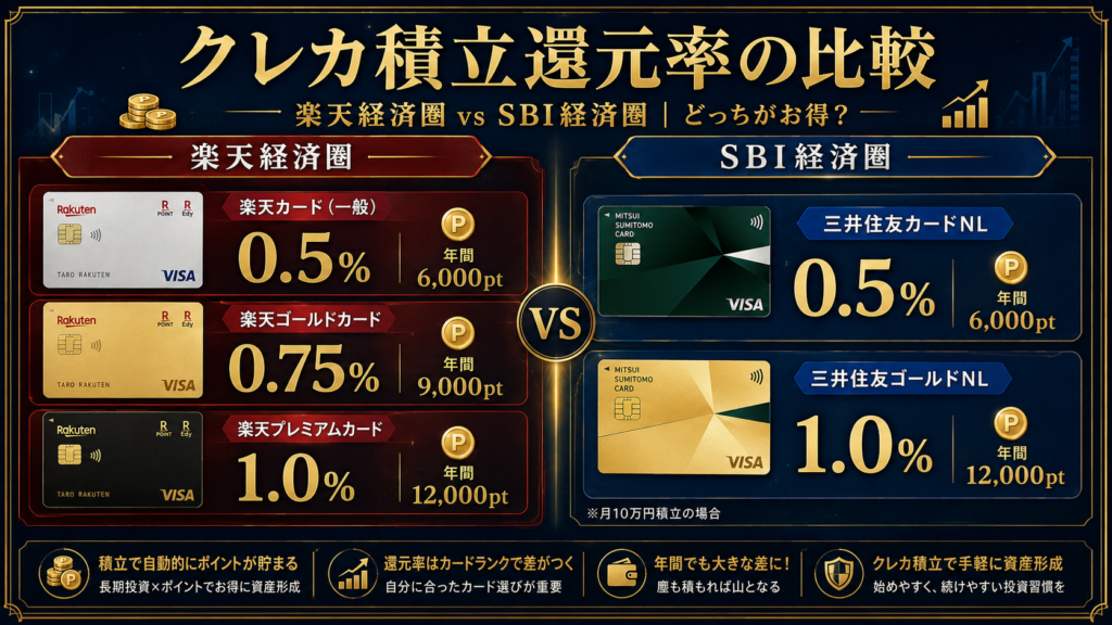 クレカ積立還元率の比較