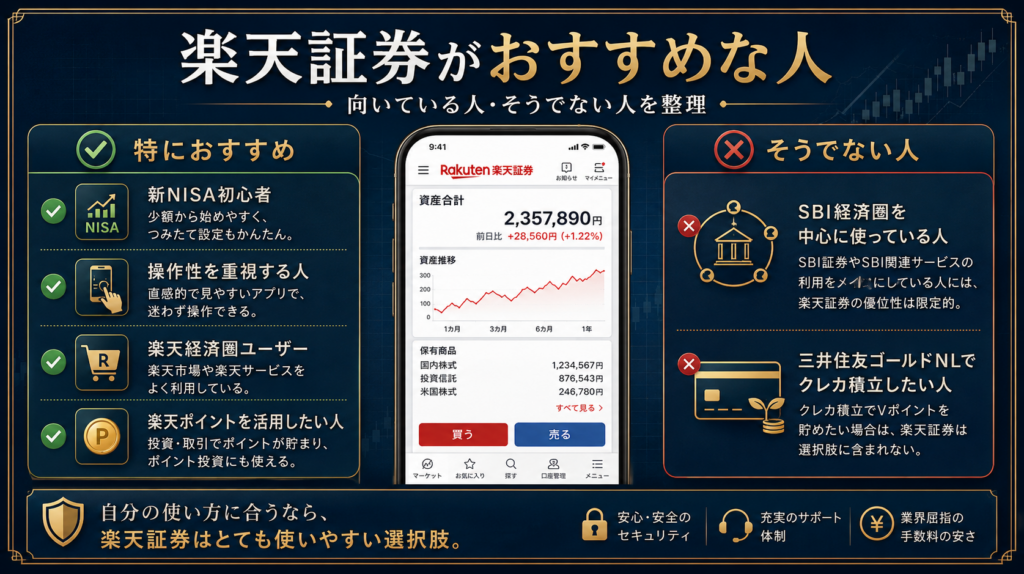 楽天証券がおすすめな人
