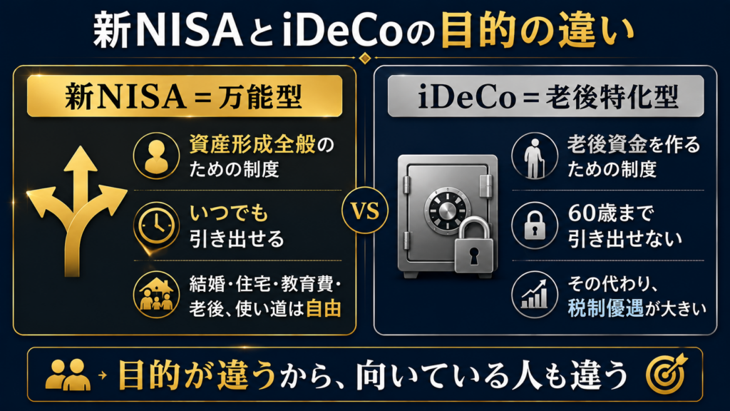 新NISAとidecoの目的の違い