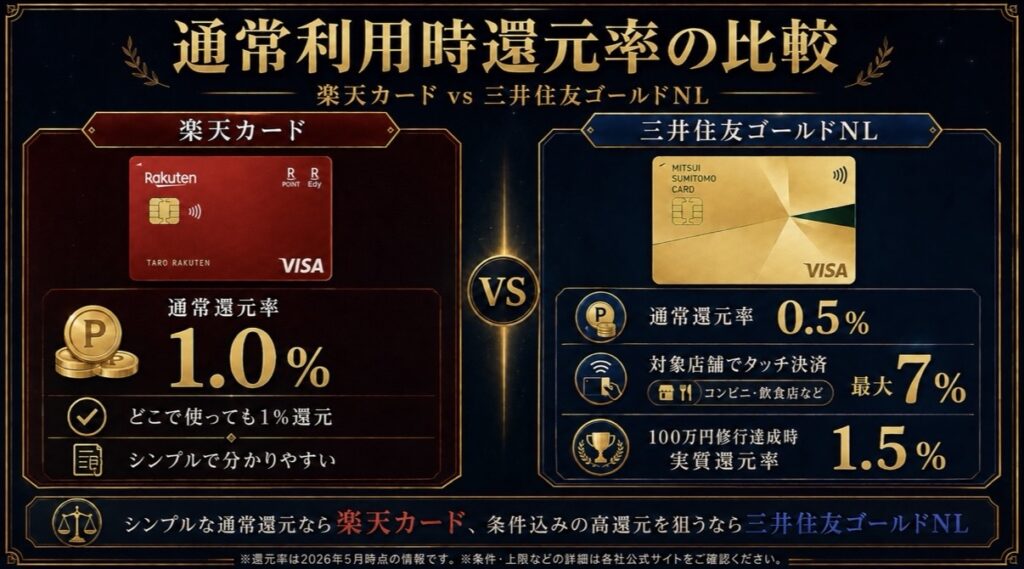 通常利用時還元率の比較
